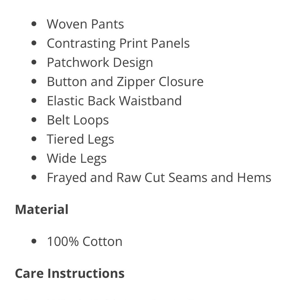 POL Contrasting Panel
Patchwork Wide Leg Pants in… - image 6